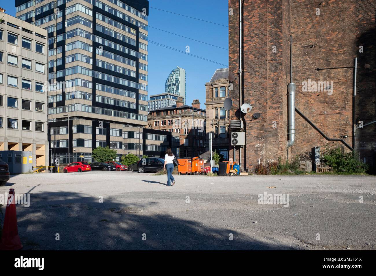 Site de développement terrain et parking centre-ville de Liverpool Hackins Hey Moorfields Banque D'Images