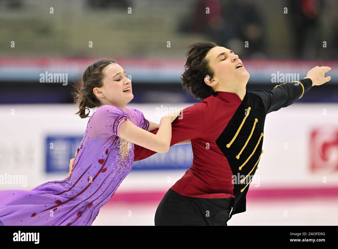 Darya GRIMM & Michail SAVITSKIY (GER), lors de la danse junior sur glace danse libre, lors de la finale 2022 du Grand Prix de patinage artistique de l'UIP, à Palavela, on 10 décembre 2022, à Turin, Italie. Credit: Raniero Corbelletti/AFLO/Alay Live News Banque D'Images