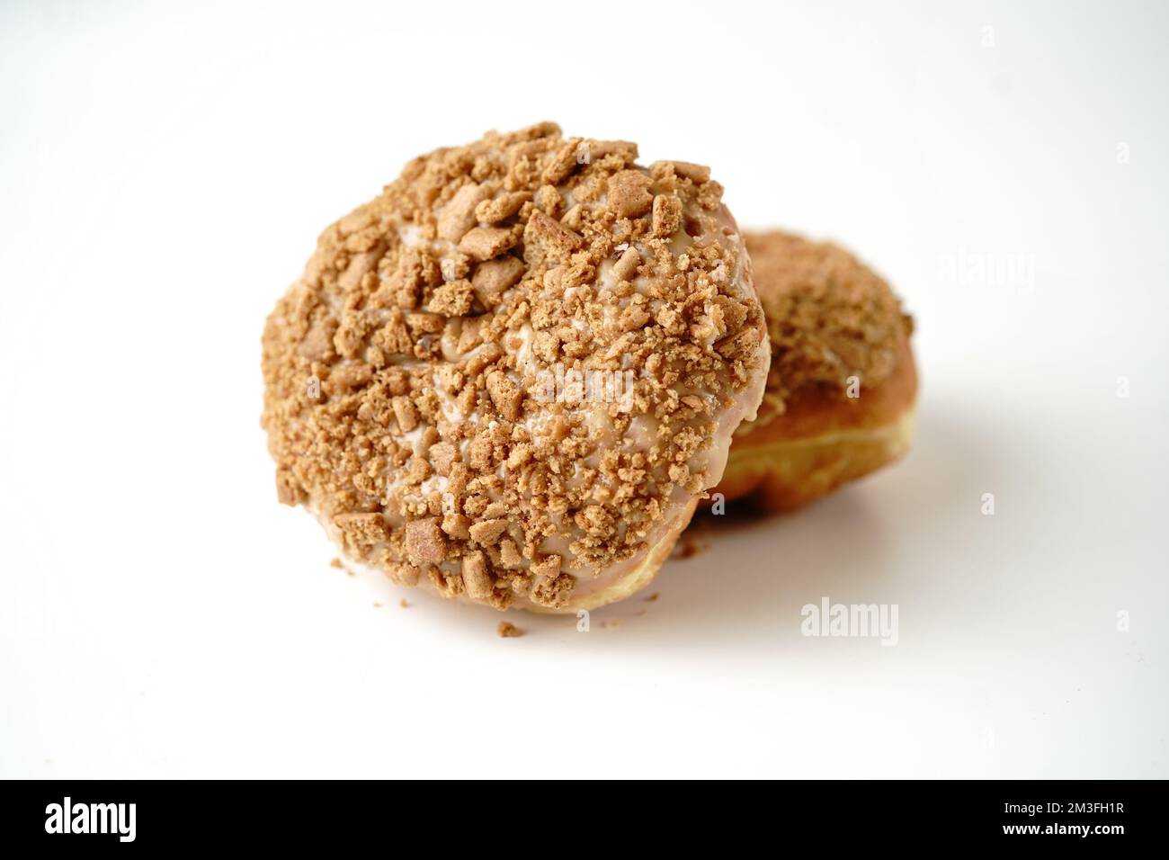 Beurre de biscuit Donut / Donut isolé sur fond blanc Banque D'Images