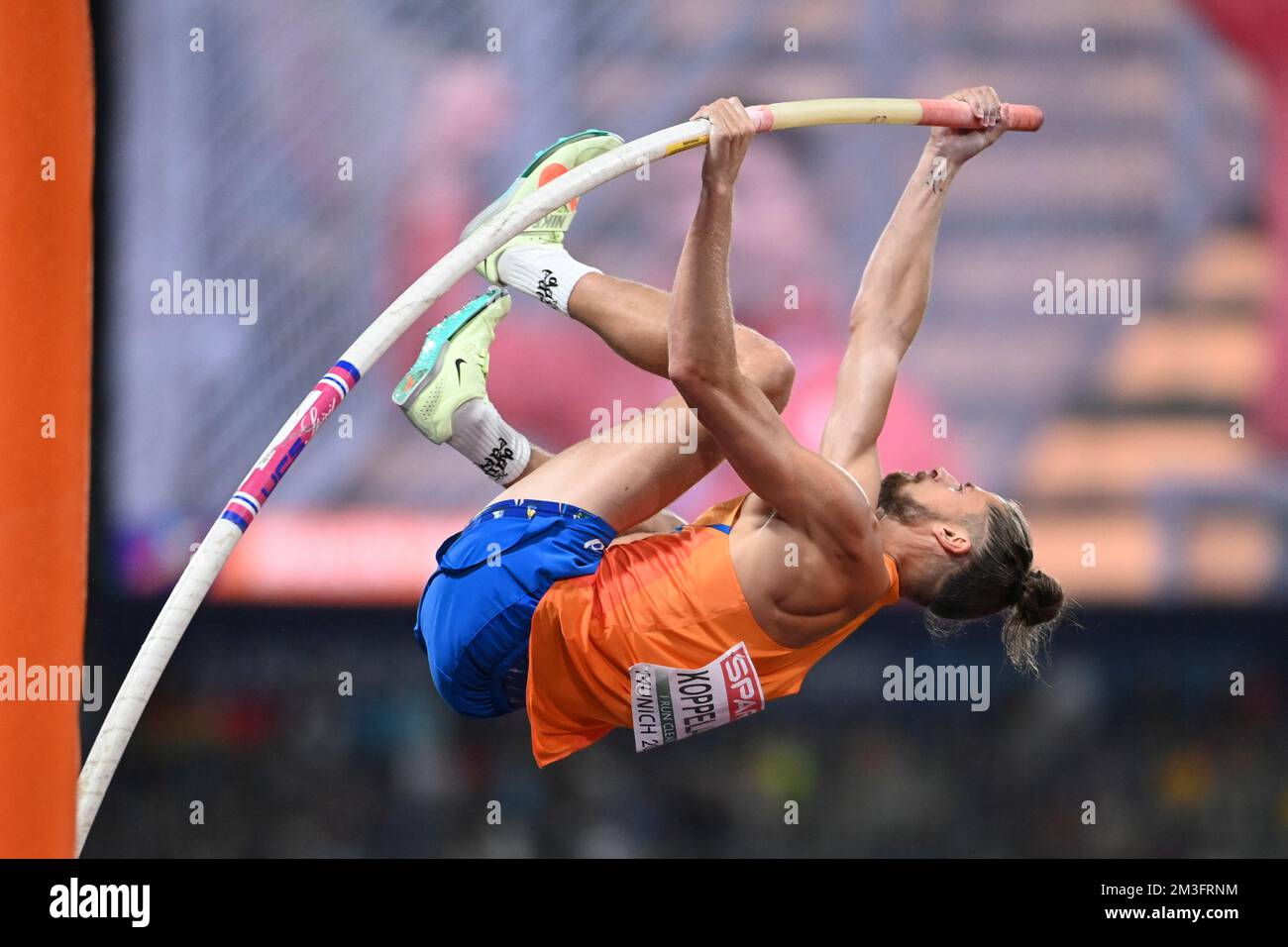 Rutger Koppelaar (pays-Bas). Pole Vault Men. Championnats d'Europe Munich 2022 Banque D'Images