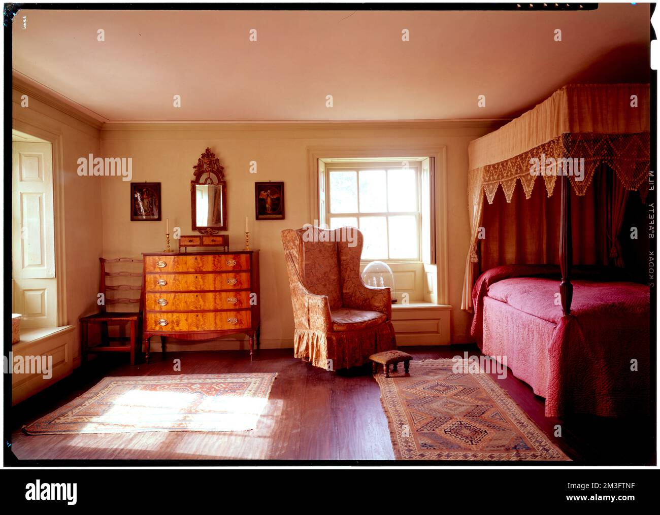 Marblehead, Mass.: Lee Mansion, chambre 3rd étage, éléments architecturaux, chambres. Collection de négatifs photographiques Samuel Chamberlain Banque D'Images