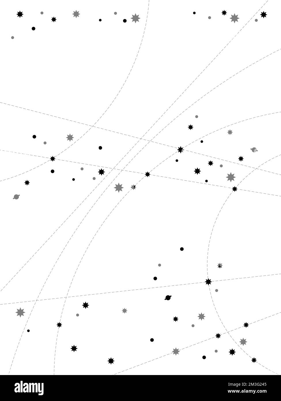 Le ciel de Starry d'hiver -- (arrière-plan blanc vierge). Illustration de Vecteur