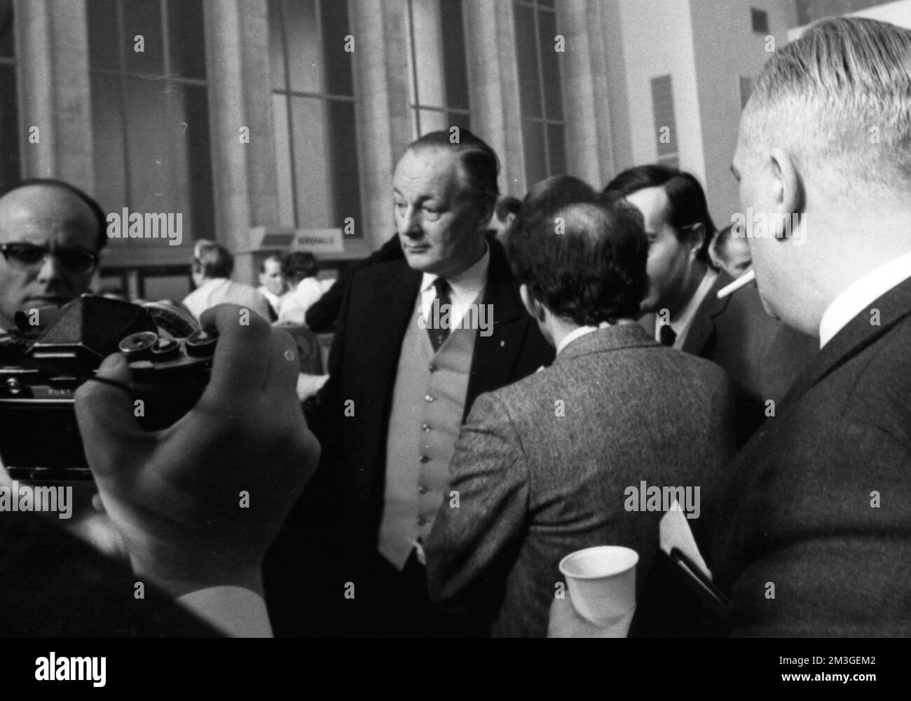 L'Assemblée fédérale a élu le nouveau Président fédéral Gustav Heinemann (SPD) au troisième tour de scrutin le 5 mars 1969 à Berlin, au CDU Banque D'Images