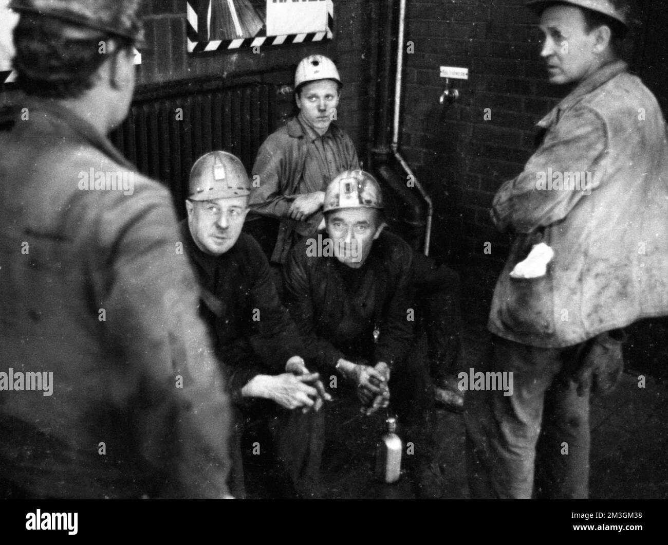 Neuf mineurs de la mine Emil Emscher ont été enterrés le 2. 10. 1969, quatre d'entre eux sont morts. L'accident s'est produit lors de l'effondrement d'un tunnel, l'Allemagne Banque D'Images