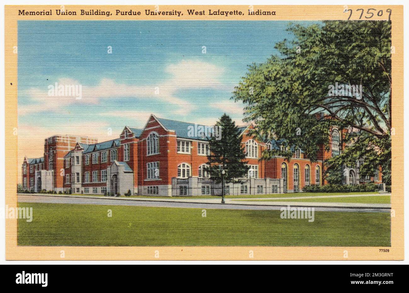 Memorial Union Building, Purdue University, West Lafayette, Indiana, universités et collèges, Tichnor Brothers Collection, cartes postales des États-Unis Banque D'Images