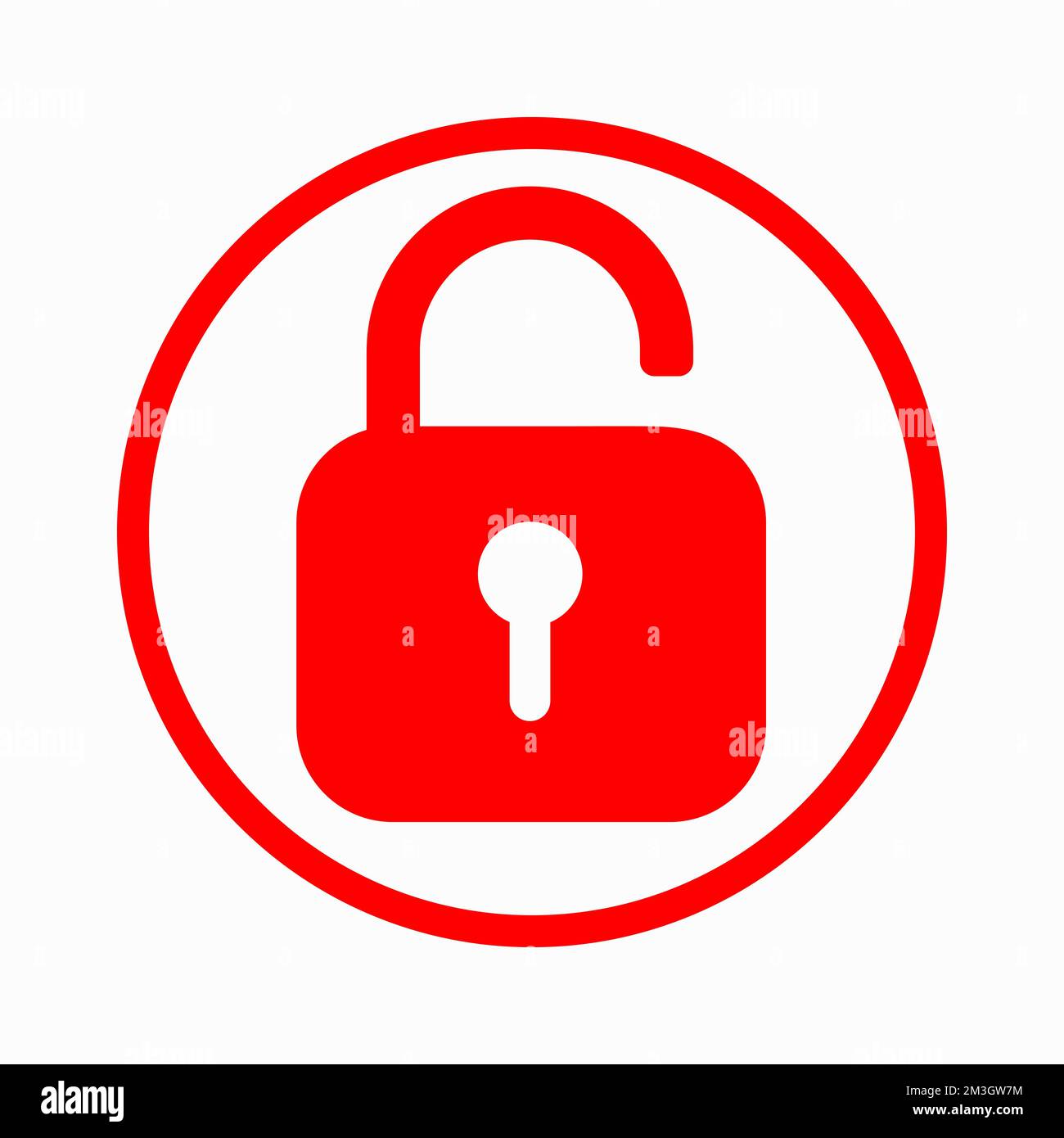 Icône de cadenas isolée sur fond blanc. Symbole de déverrouillage. Illustration vectorielle. Illustration de Vecteur