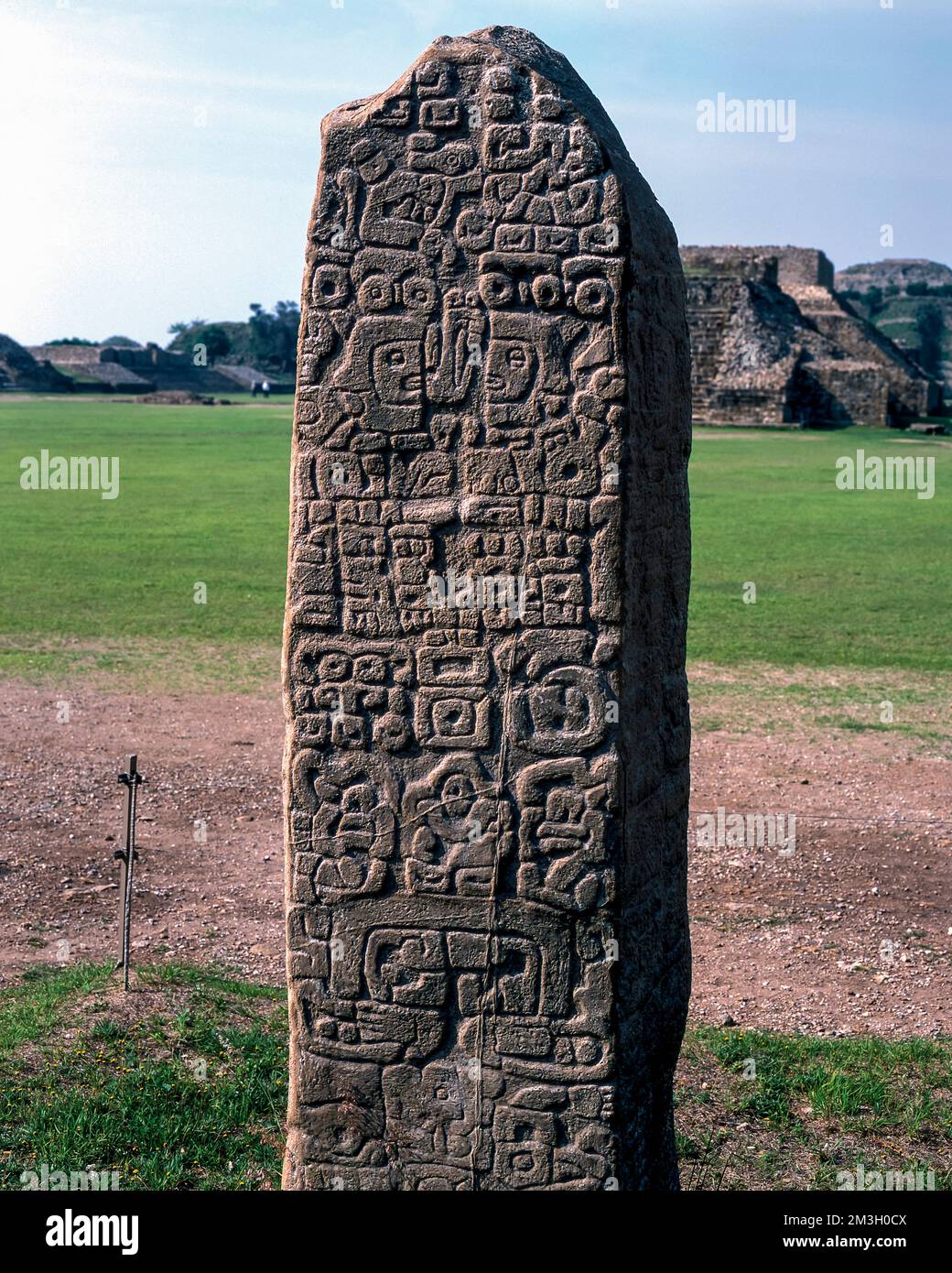 Zone archéologique de Monte Alban, Oaxaca, Mexique. Banque D'Images