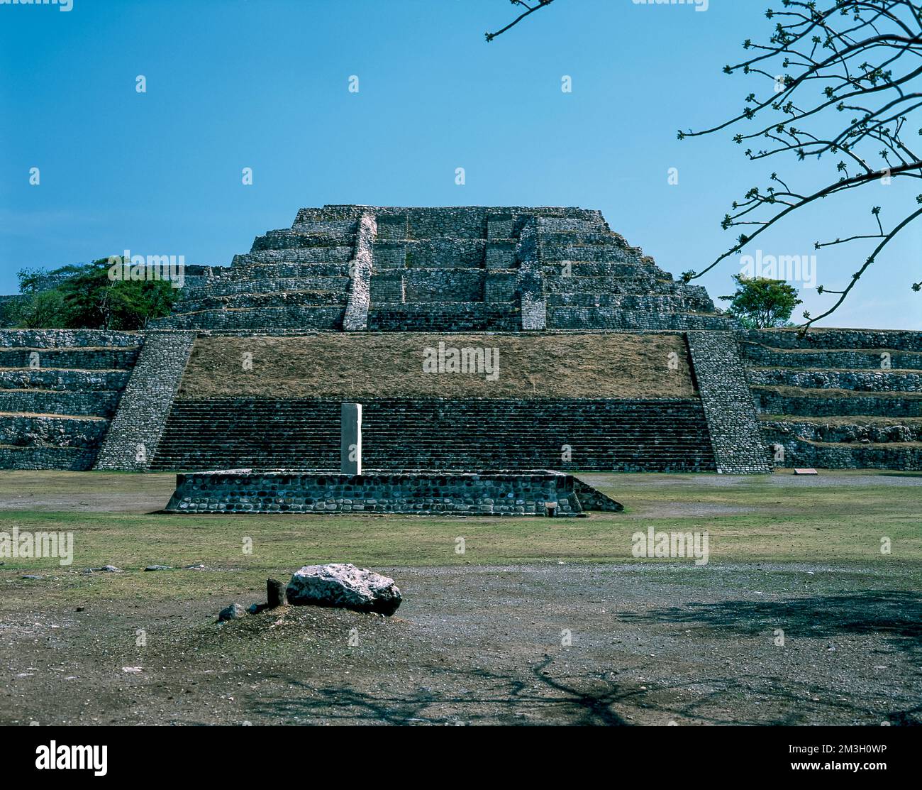 Site archéologique de Xochicalco, Morelos, Mexique. Banque D'Images