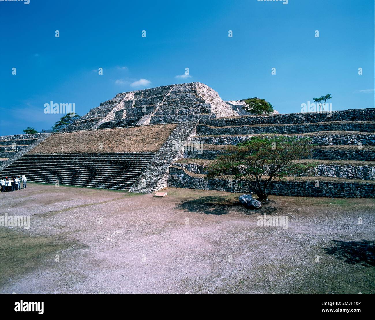 Site archéologique de Xochicalco, Morelos, Mexique. Banque D'Images