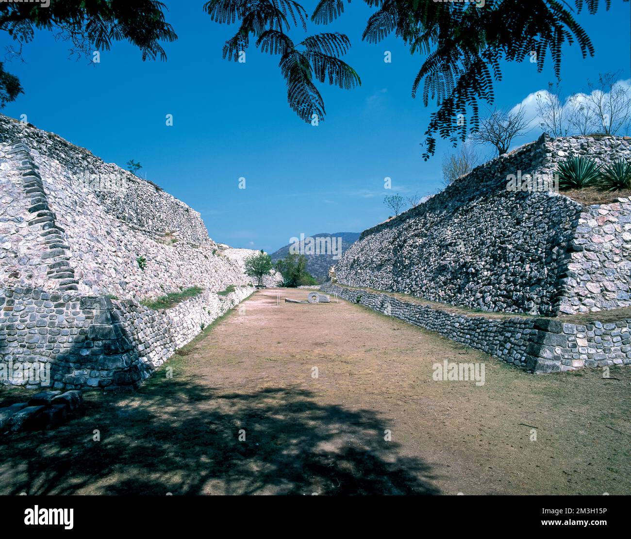 Site archéologique de Xochicalco, Morelos, Mexique. Banque D'Images
