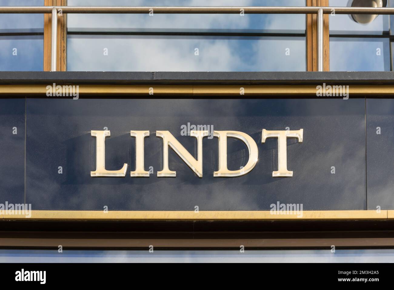 Lindt signe sur un magasin à Vienne, Autriche Banque D'Images