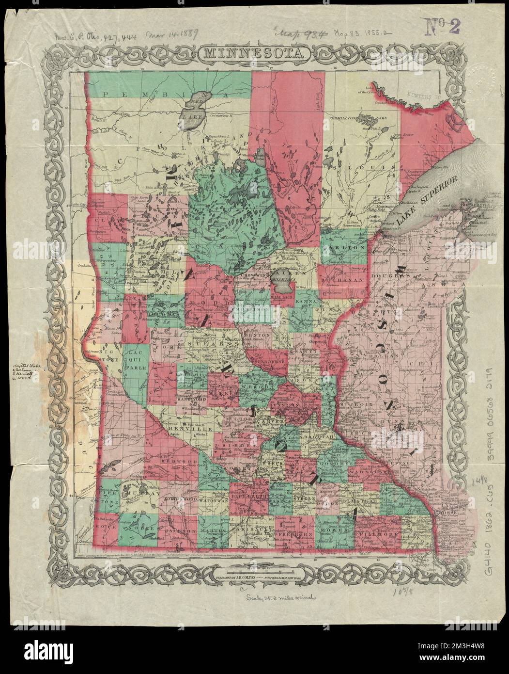 Minnesota , Minnesota, cartes Norman B. Leventhal Map Center Collection Banque D'Images