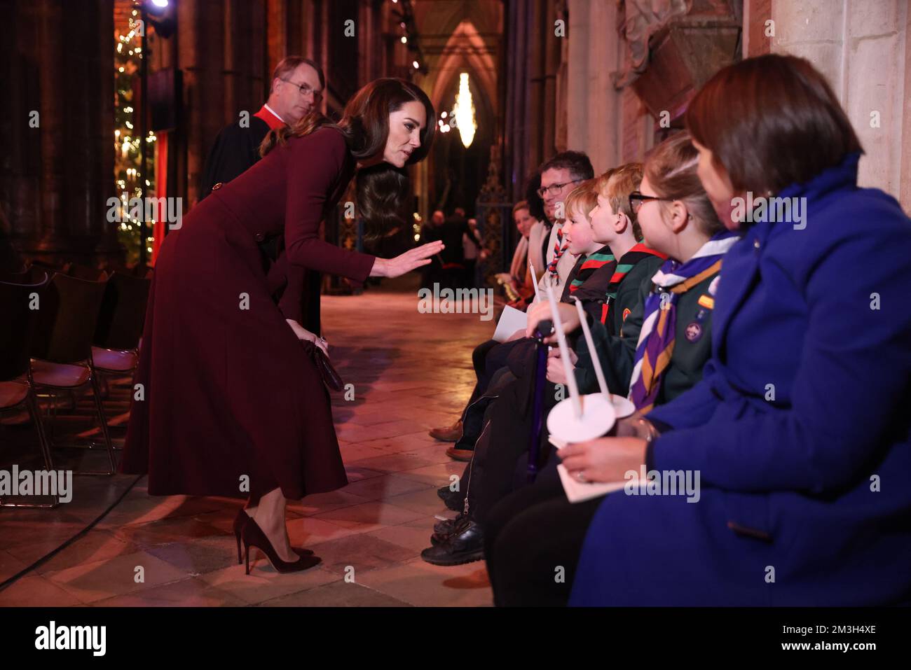 La princesse de Galles pendant le service Carol « Together at Christmas » à l'abbaye de Westminster à Londres. Date de la photo: Jeudi 15 décembre 2022. Banque D'Images