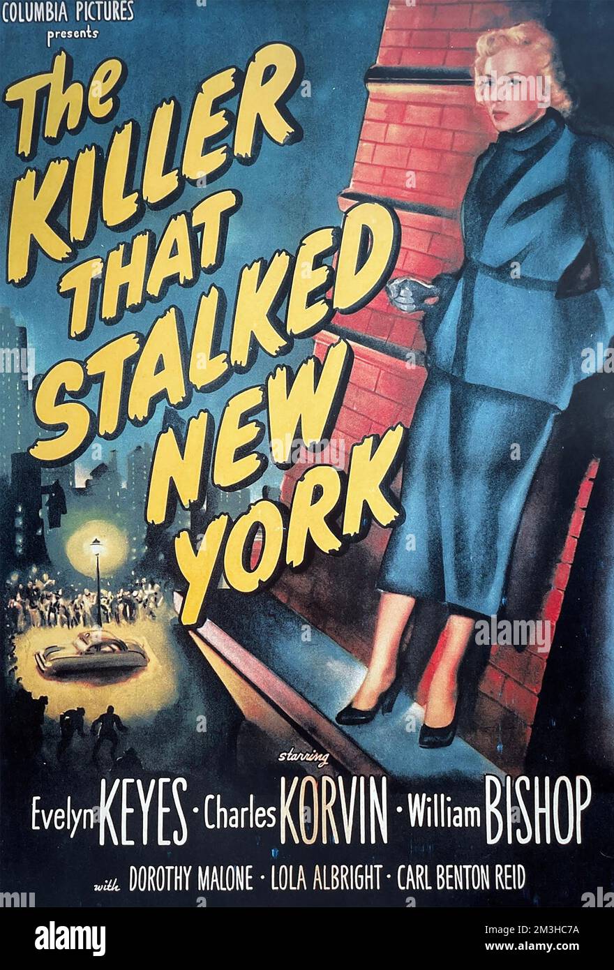 LE TUEUR THAQT A TRAQUÉ LE FILM DE NEW YORK 1950 Columbia Pictures avec Evelyn Keyes Banque D'Images
