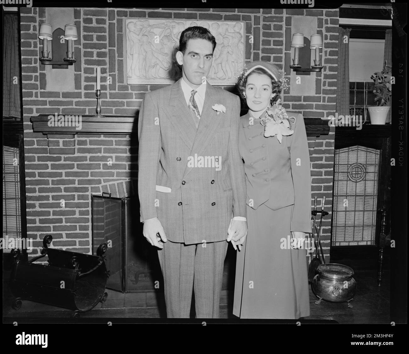 M. & Mme David S. Willis, mariage, mariée, marié, mariage, mariage. Collection Leon Abdalian Banque D'Images