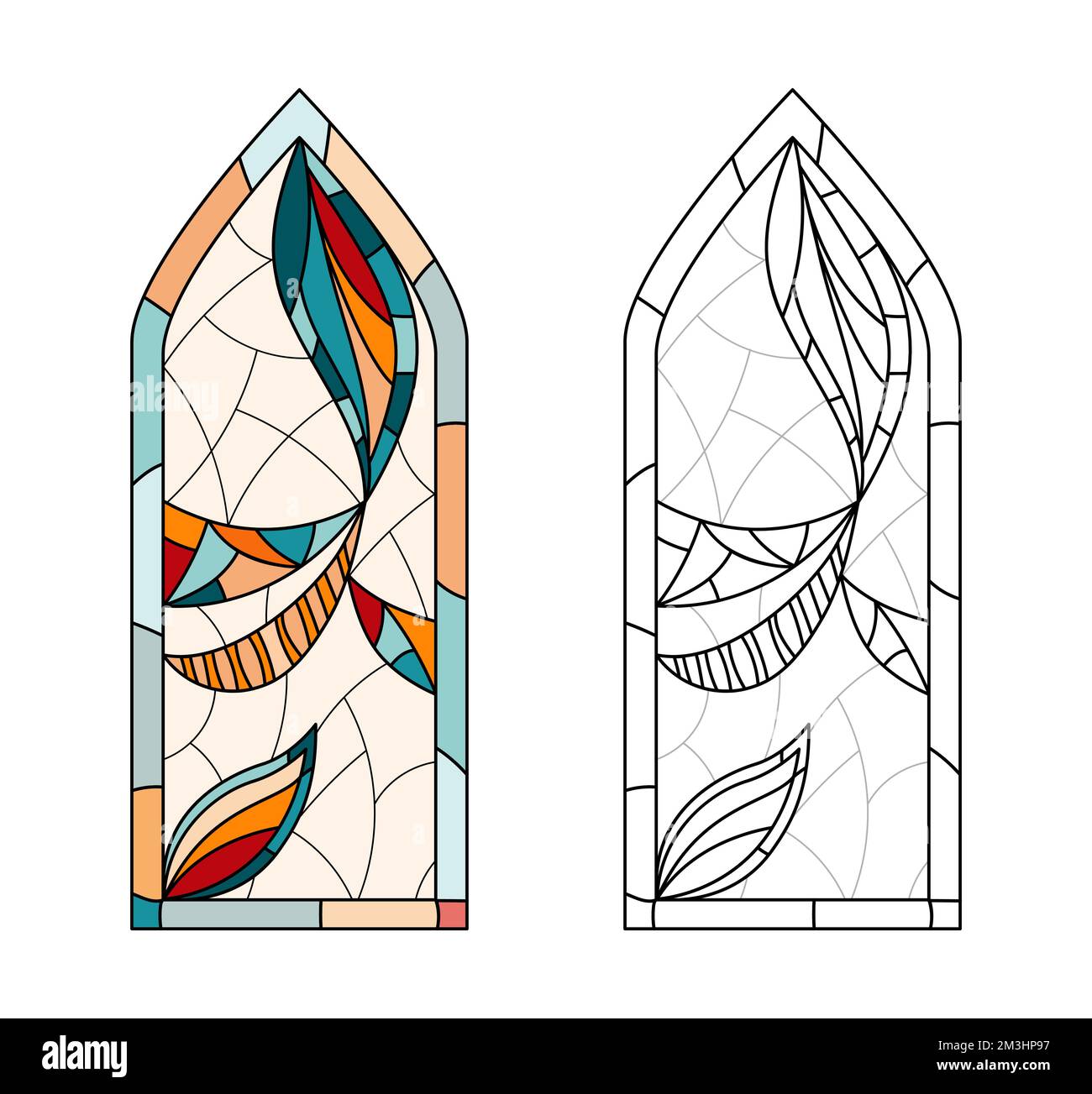 Livre de coloriage de l'église pour le dessin. Illustration de Vecteur