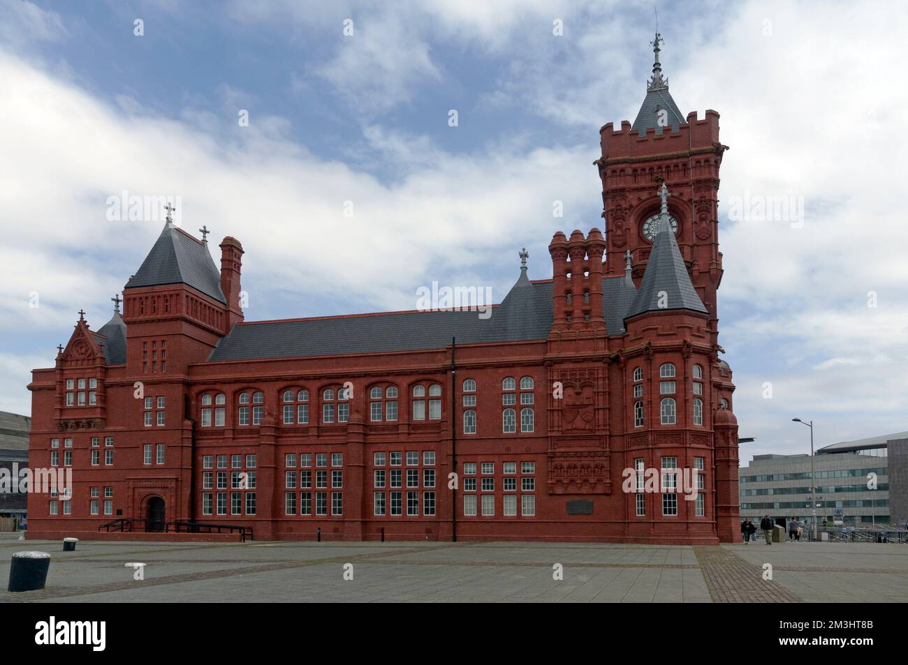Cardiff Bay, Pierhead bâtiment victorien brique rouge. 2022 Banque D'Images