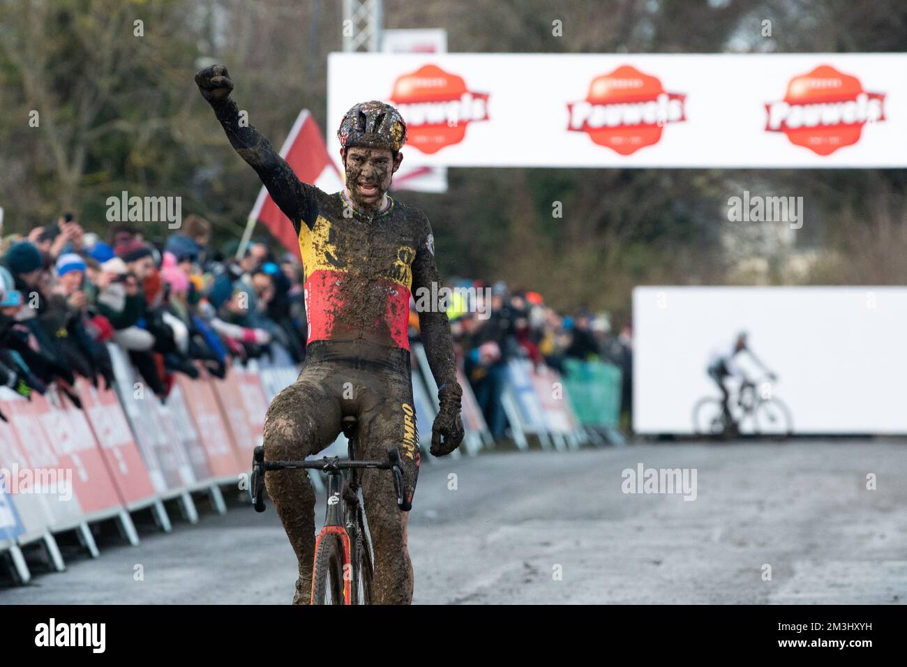 Wout van Aert à la coupe du monde du Cyclocross de l'UCI à Dublin Photo  Stock - Alamy