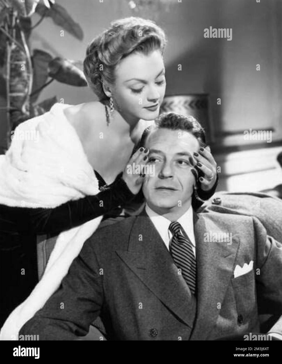 LE TRIOMPHE CREUX alias le film cicatrice 1948 Eagle-Lion avec Pau Henreid et Leslie Brooks Banque D'Images