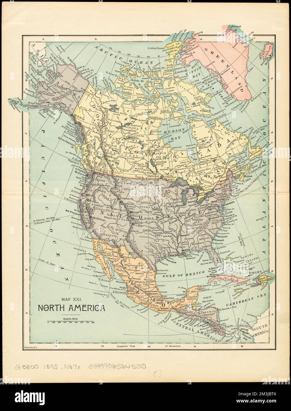 Amérique du Nord , Amérique du Nord, cartes Norman B. Leventhal Map Center Collection Banque D'Images