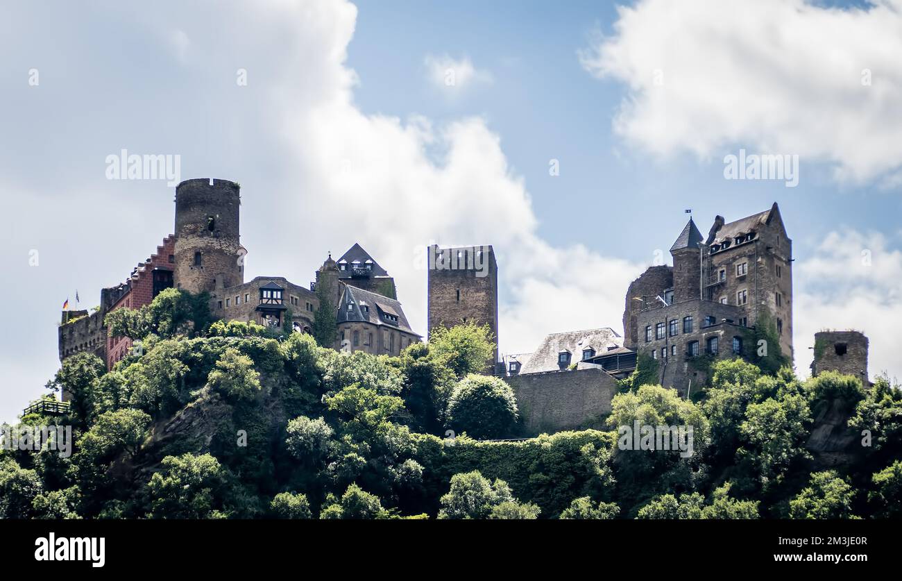 Château sur le Rhin, Allemagne Banque D'Images