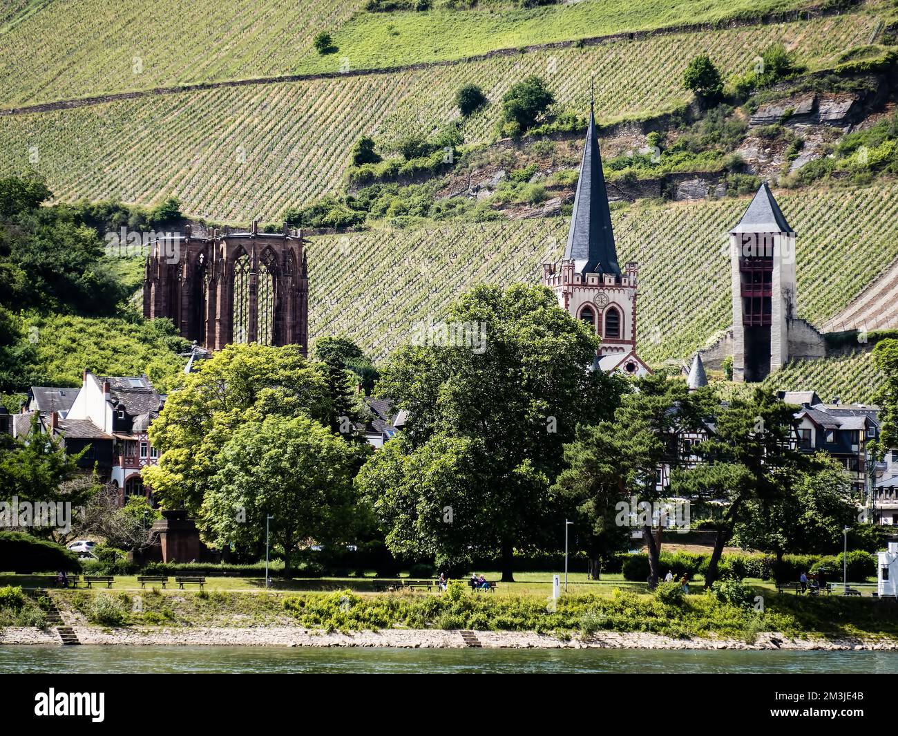 Château sur le Rhin, Allemagne Banque D'Images