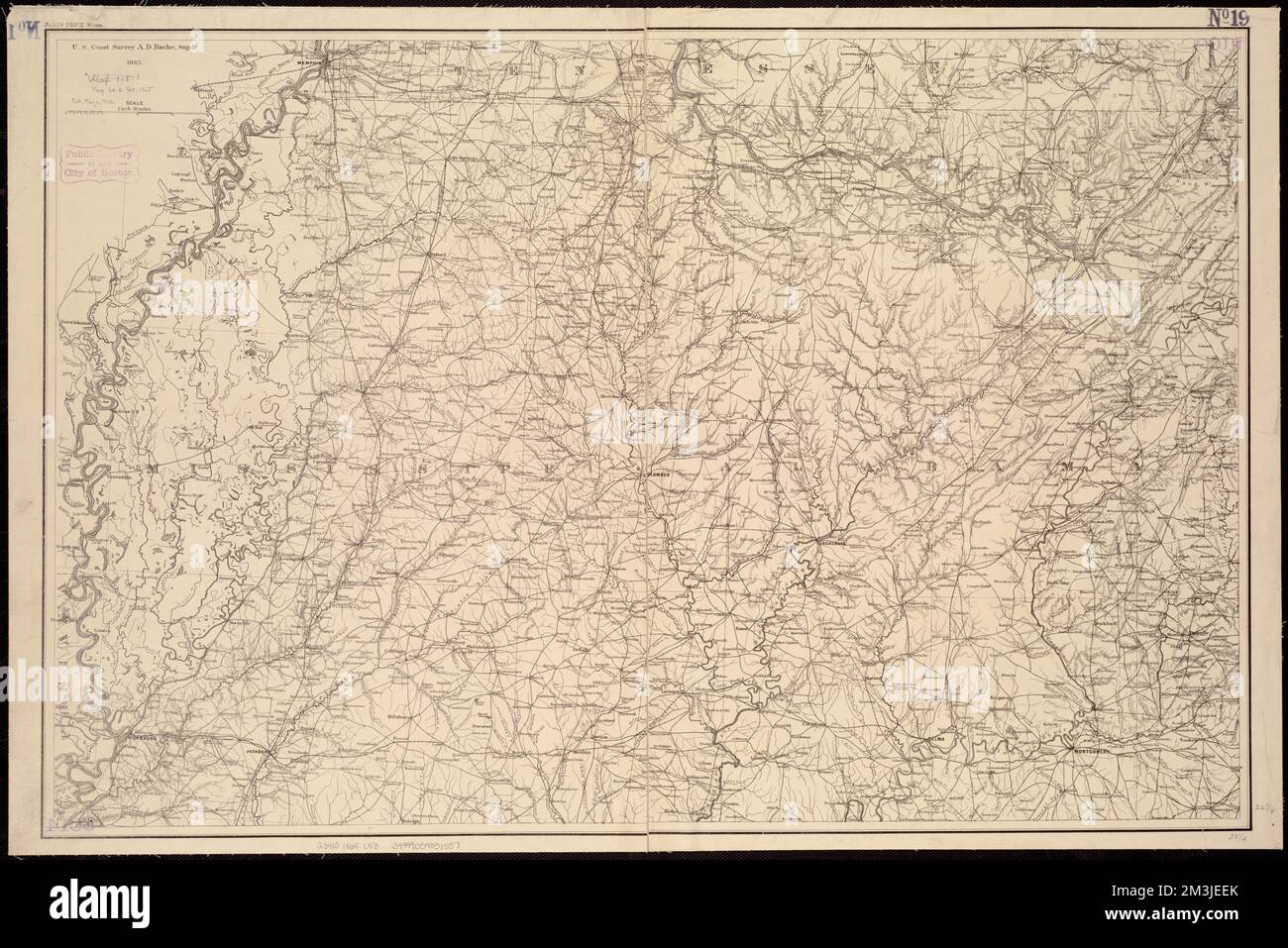 [Mississippi du Nord et Alabama , Mississippi, Maps, Alabama, Maps Norman B. Leventhal Map Center Collection Banque D'Images