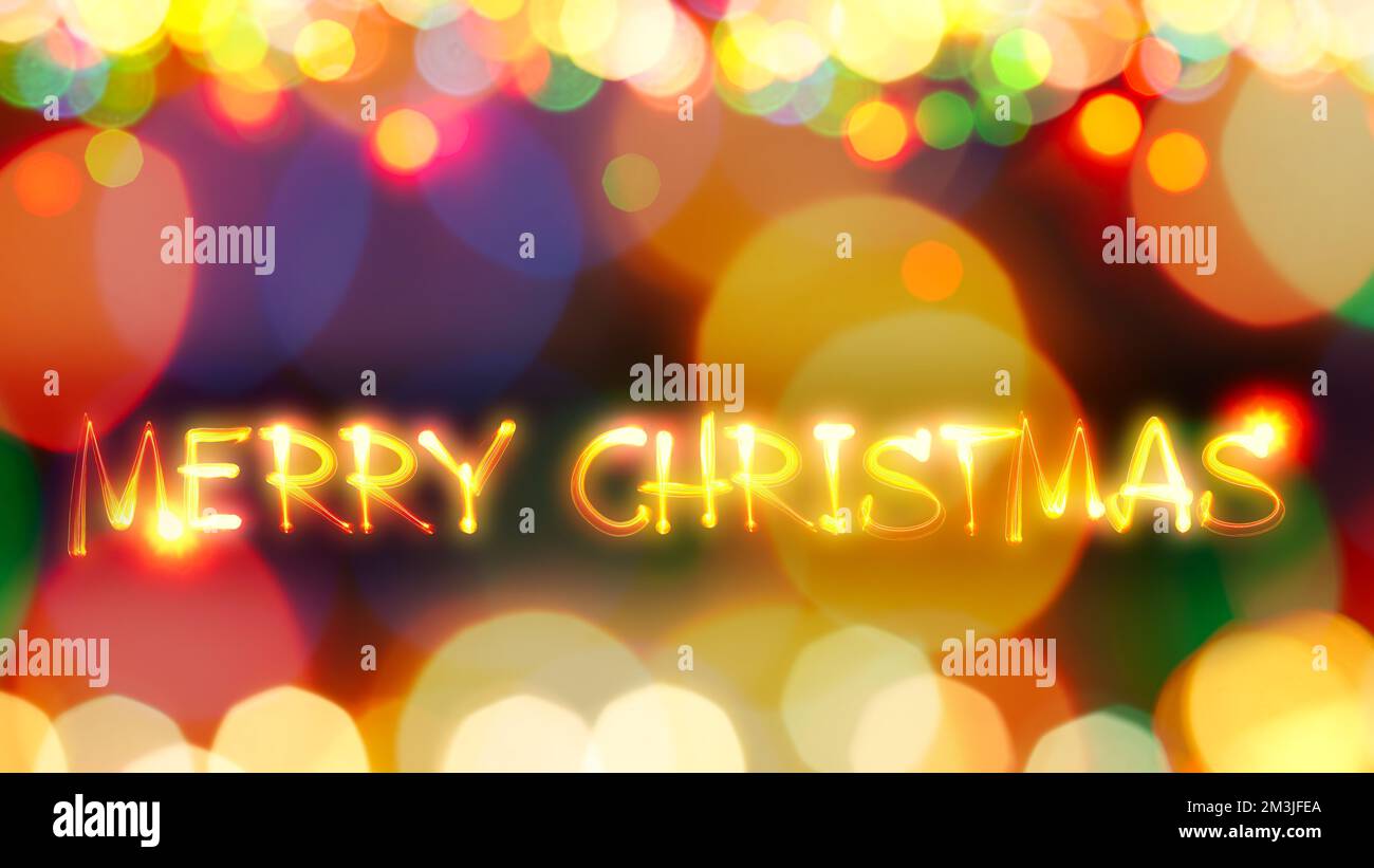 Des fêtes de fin d'année aux effets de flou. Joyeux Noël ! Banque D'Images