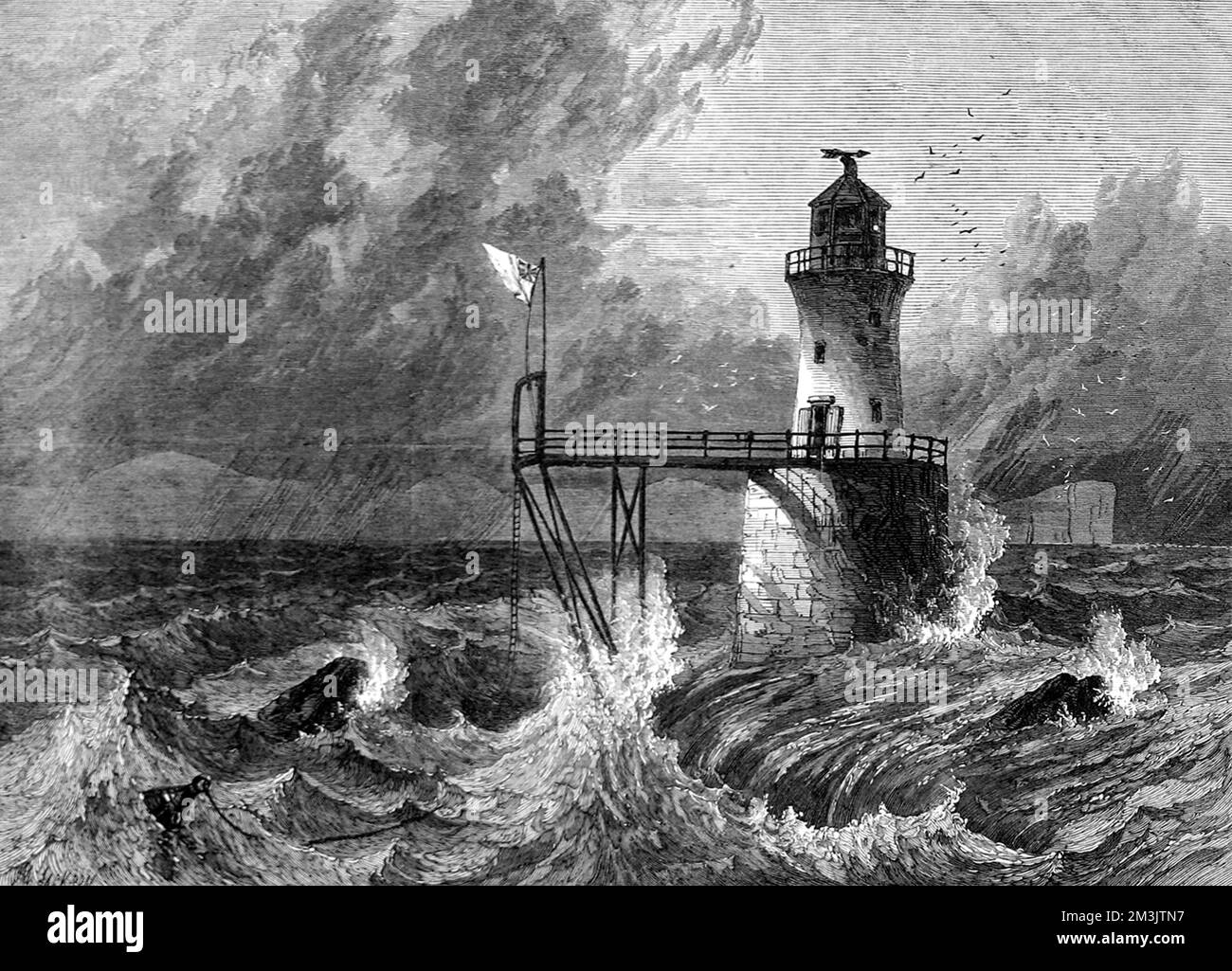 Le phare des rochers romains, Simon's Bay, Cap de bonne-espérance Banque D'Images