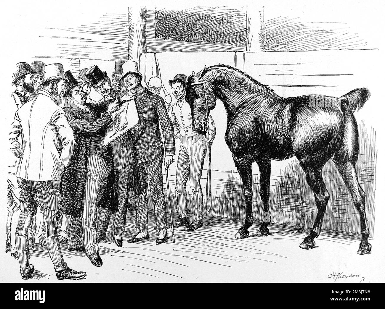 Scène au spectacle équestre d'été, Royal Agricultural Hall, Islington, Londres, mai 1892. La légende originale était « le portrait d'un artiste londonien ». 1892 Banque D'Images