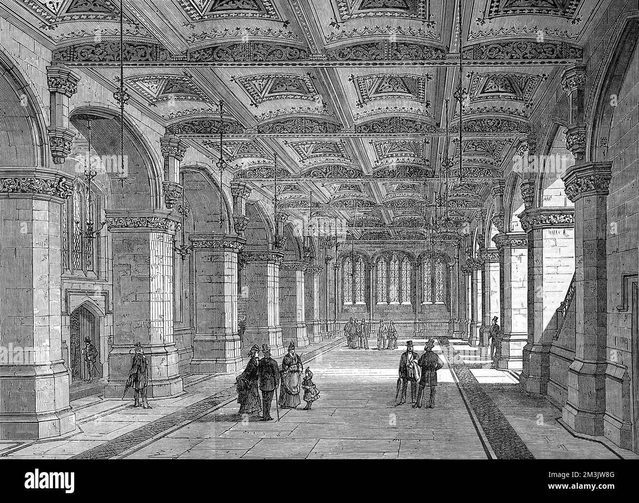 Rez-de-chaussée du Musée de la ville, Guildhall, ouvert en novembre 1872. 1872 Banque D'Images
