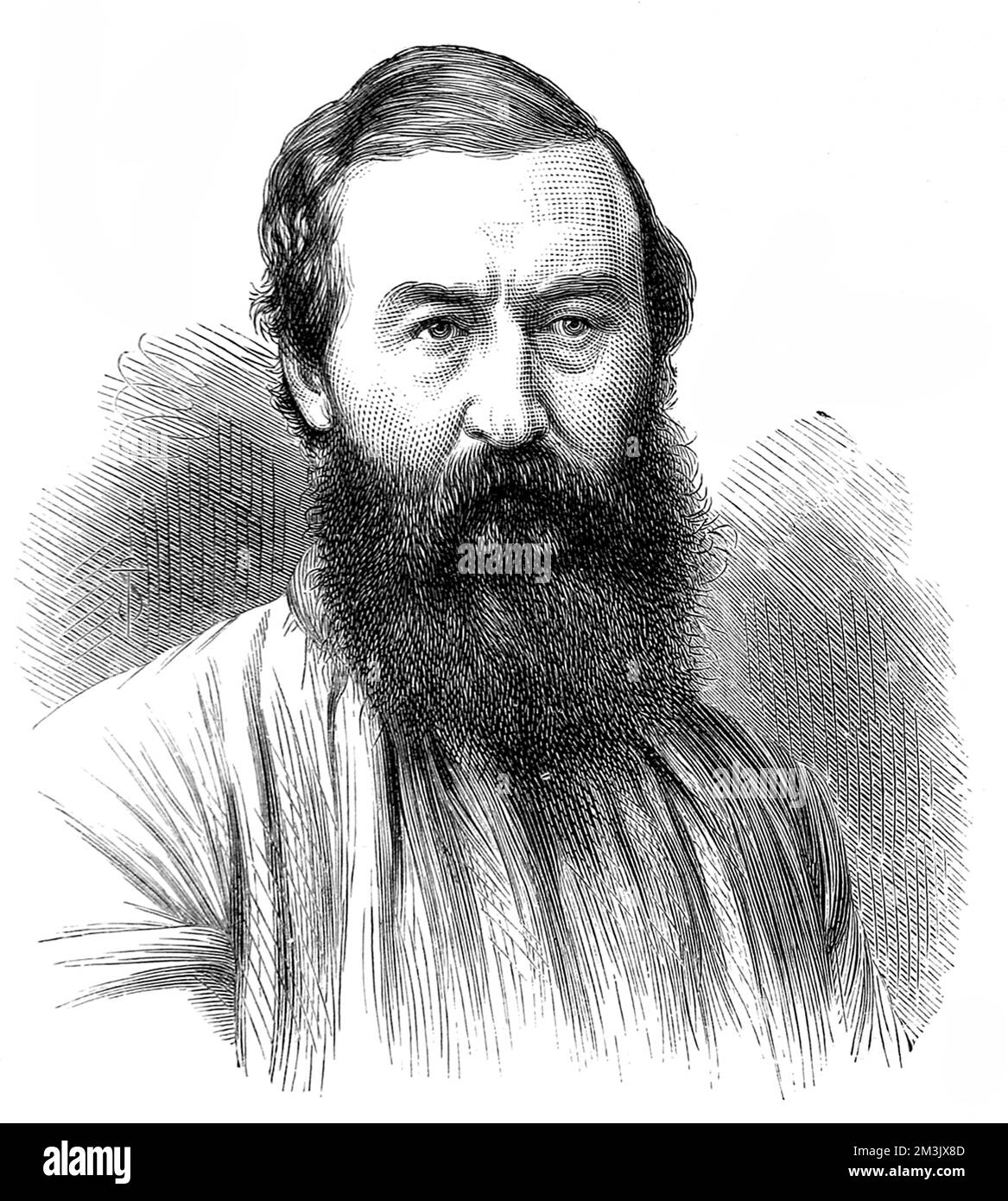 Sir Samuel White Baker (1821 - 1893), explorateur anglais, photographié en 1873. Baker a entrepris une exploration approfondie de l'Afrique centrale, à la recherche de la source du Nil, au début des années 1860. John Speke et James Grant ont trouvé la source en premier, mais Baker a pu prétendre être le premier européen à trouver Albert Nyanza, l'un des plus grands lacs du Nil. 1873 Banque D'Images