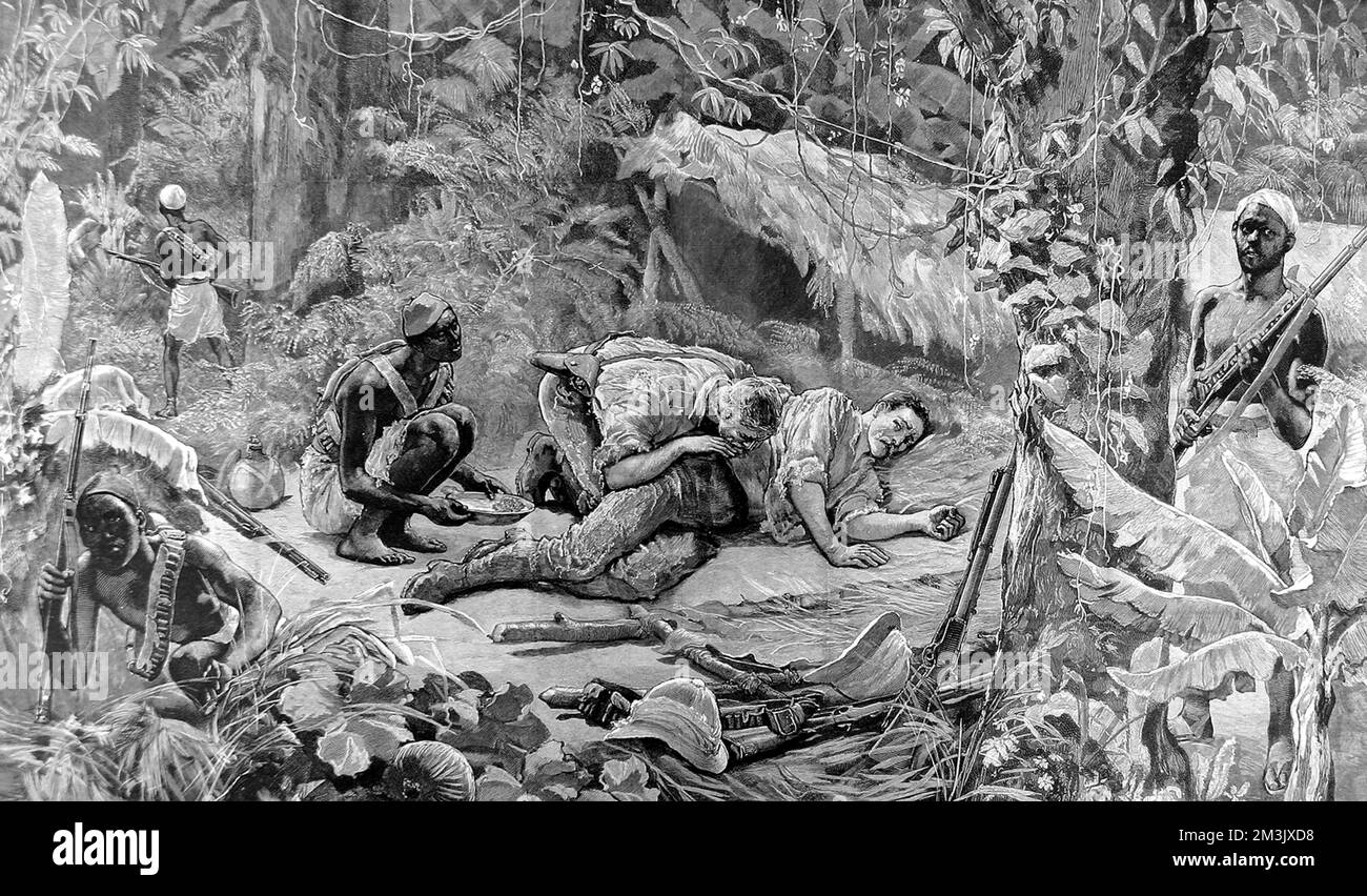 Dr Thomas Parke sucer du poison de Lt. Stairs, Abousheeba, Banque D'Images