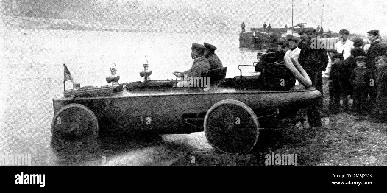 Voiture amphibie, France 1909 Banque D'Images