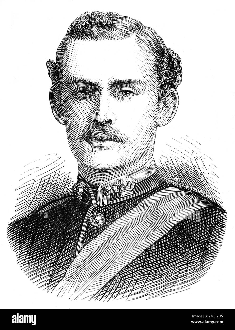 Lieutenant Anstey du 24e régiment, guerre Zulu, 1879. Banque D'Images