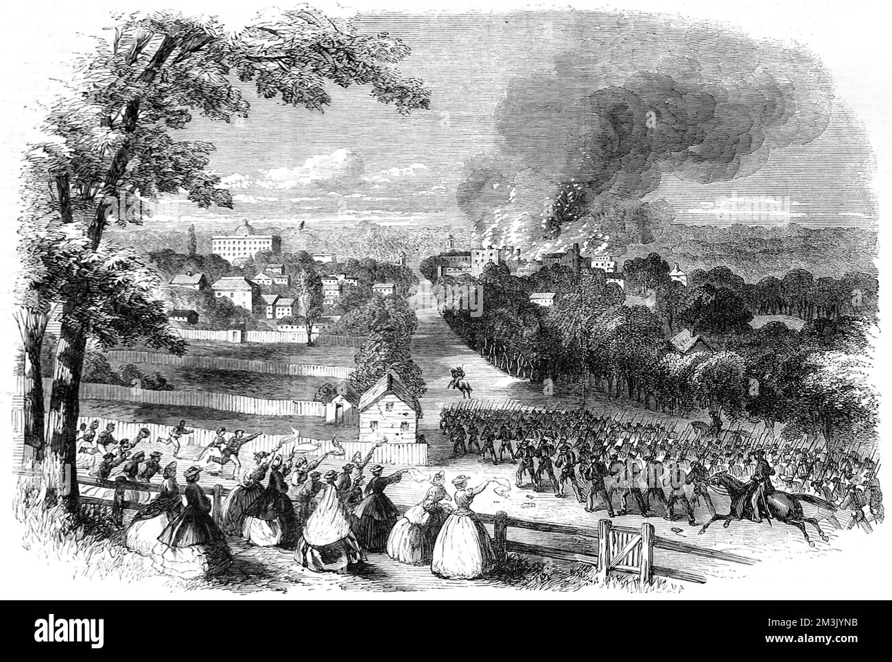 La guerre civile en Amérique. Réoccupation de Jackson, Missippi Banque D'Images