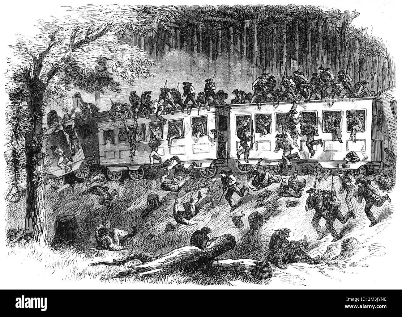 La guerre civile en Amérique. Entraînez-vous avec des renforts pour Gen Banque D'Images