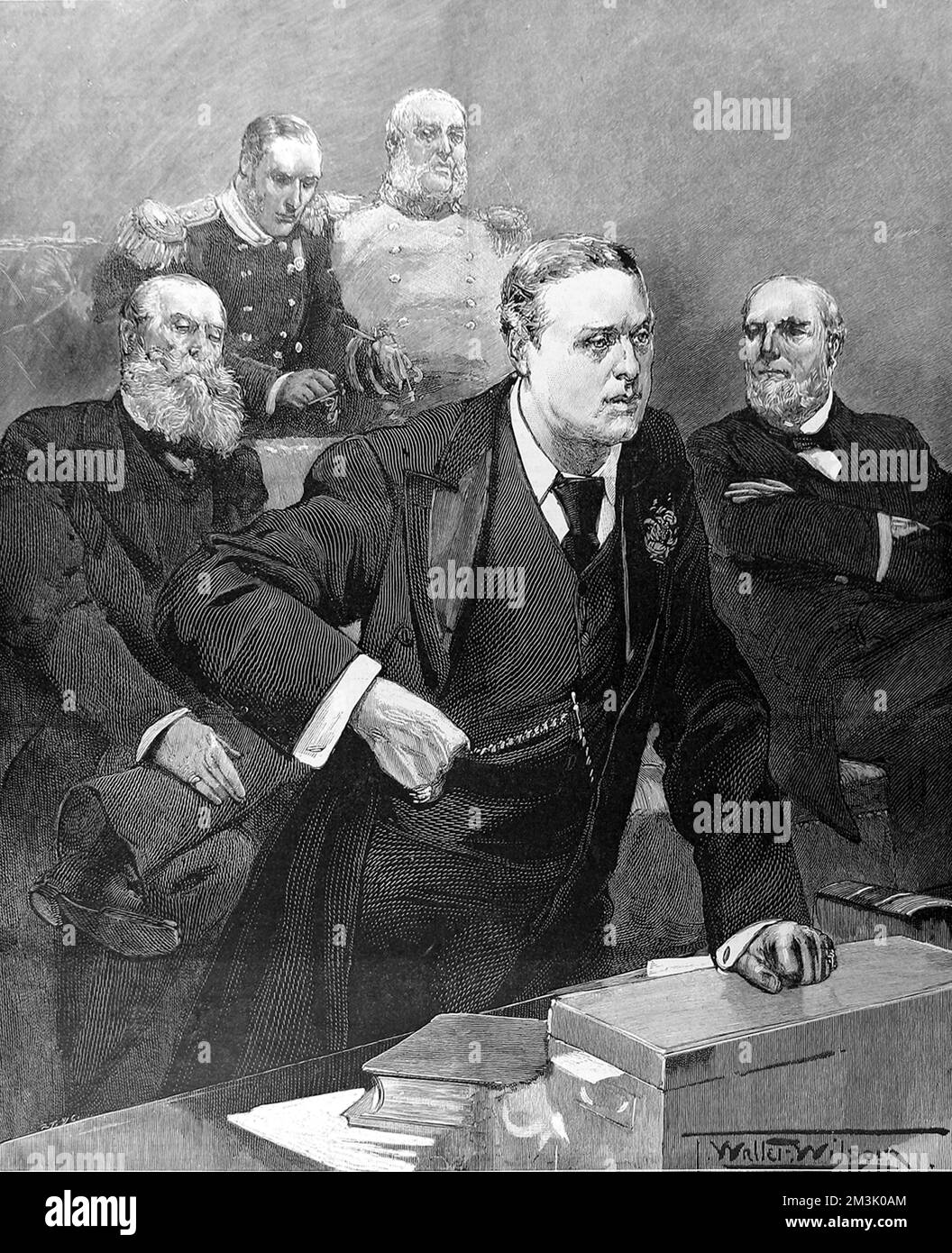 Archibald Philip Primrose, comte de Rosebery en 5th, prononçait son premier discours à la Chambre des Lords, le 12th mars 1894. Rosebery a profité de l'occasion pour faire un discours louant son prédécesseur, Gladstone. En plus de sa carrière en politique Rosebery était un maître de course et un propriétaire de cheval dévoué, gagnant le Derby trois fois. 1894 Banque D'Images