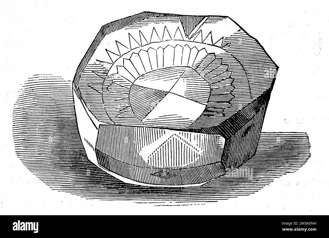 Le diamant Koh-i-noor non coupé Banque D'Images