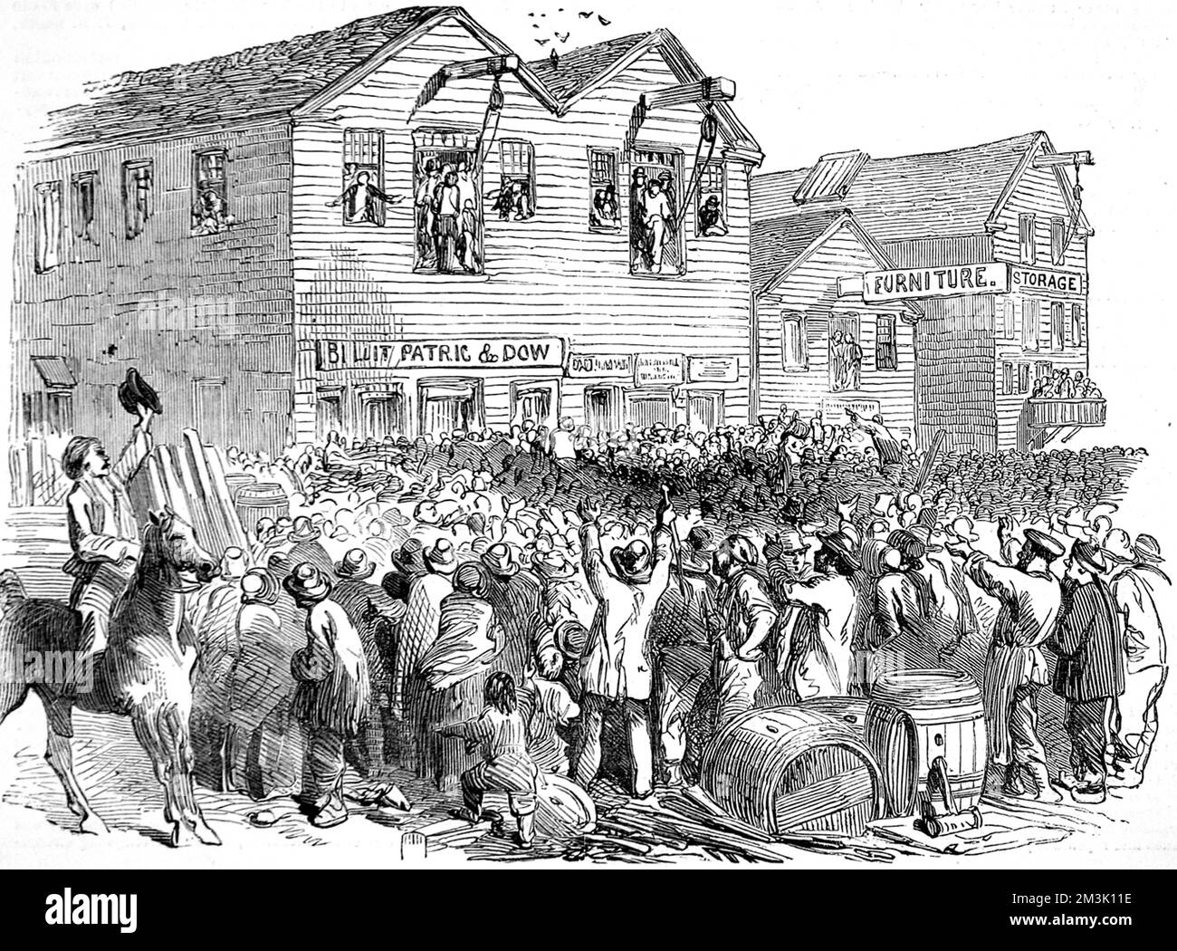 Lynchage à San Francisco, Californie 1851 Banque D'Images