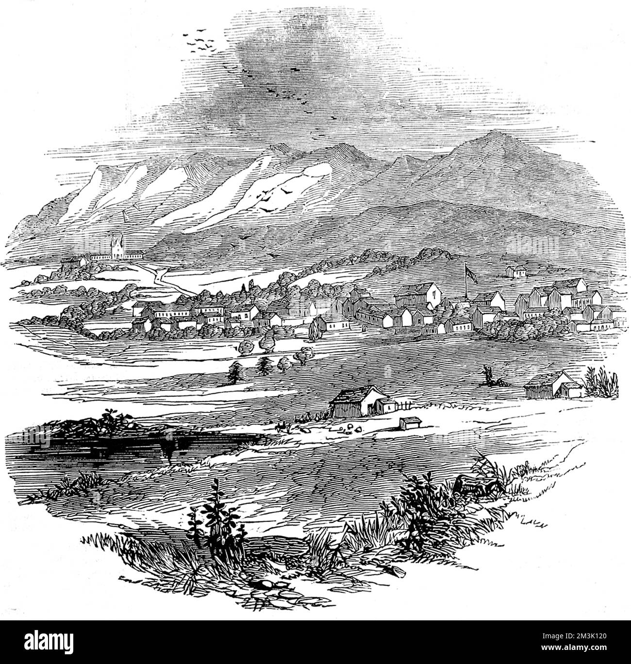 Santa Barbara, Alta California 1846 Banque D'Images