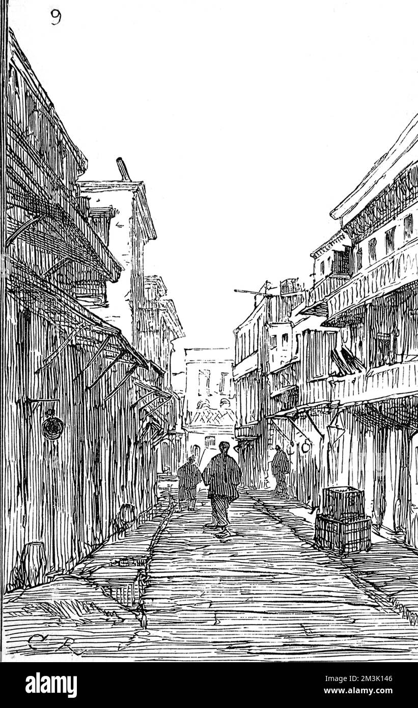 Amérique. Les Chinois à San Francisco. Rue en chinois Banque D'Images