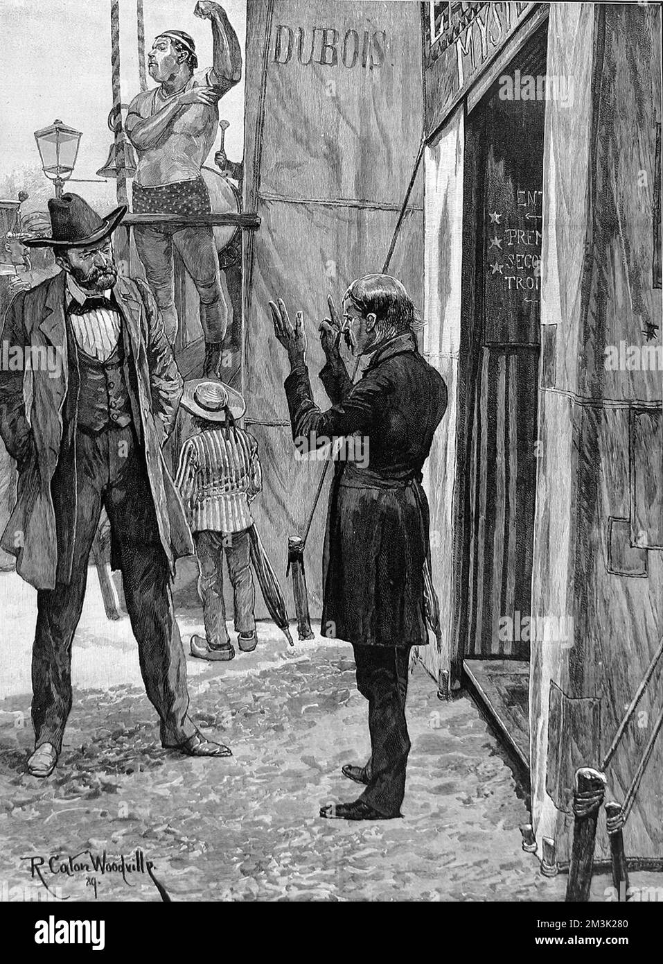 Scène au Circus 1891 Banque D'Images