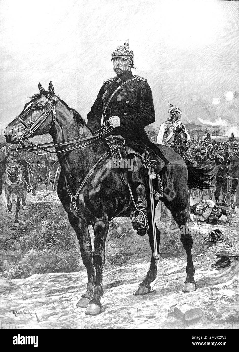 Prince Otto von Bismarck à Sedan, guerre franco-prussienne, 1870 Banque D'Images