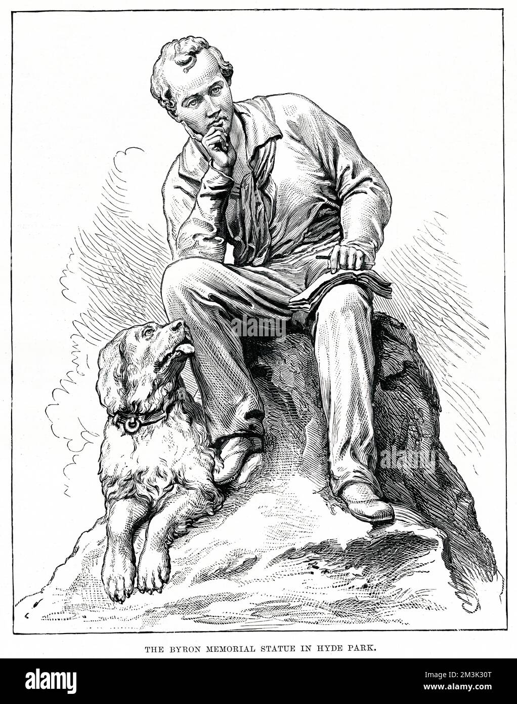 Lord Byron Memorial Statue, Hyde Park Banque D'Images