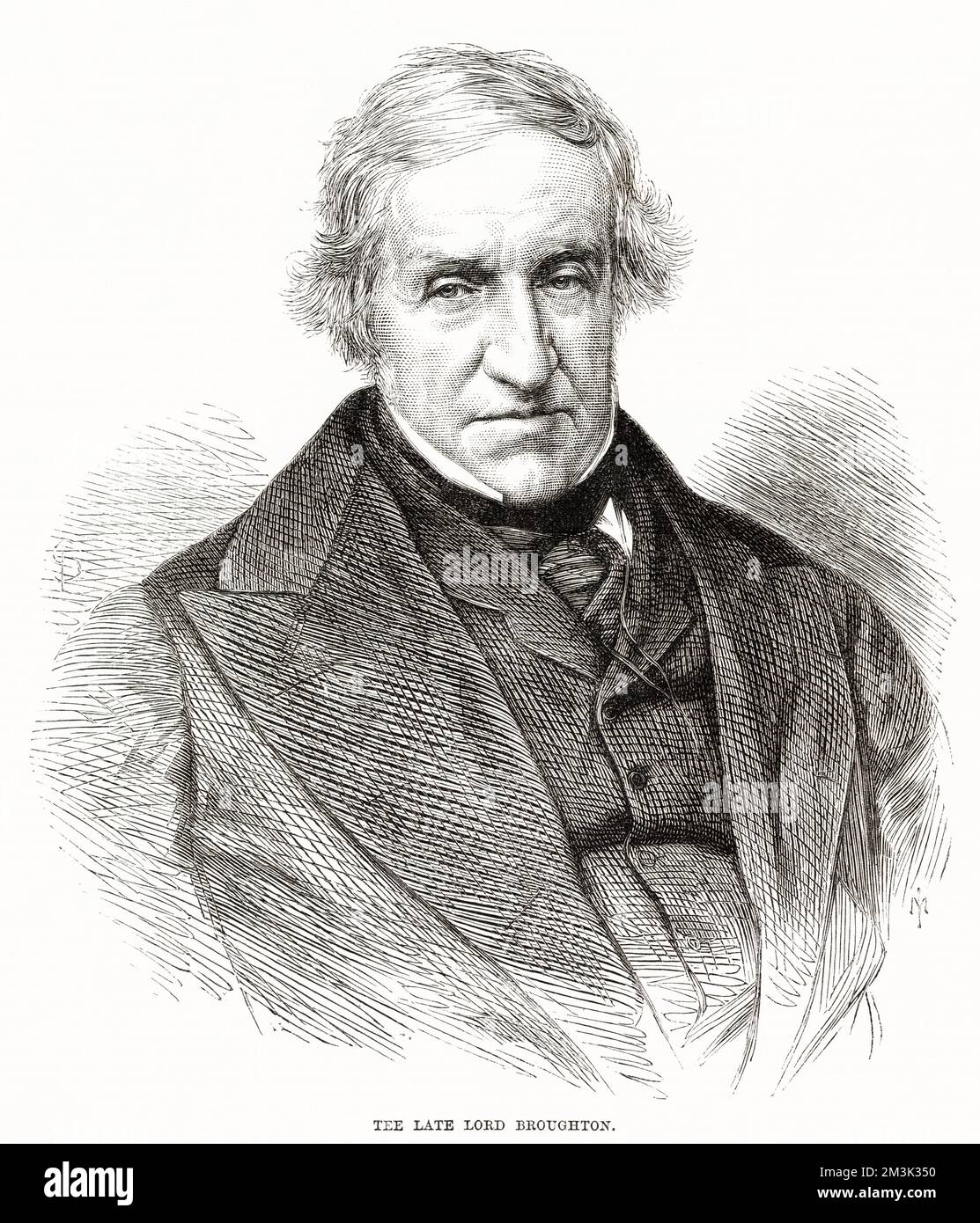 John Cam Hobhouse, Lord Broughton (1786 - 1869), politicien et écrivain anglais radical. Banque D'Images