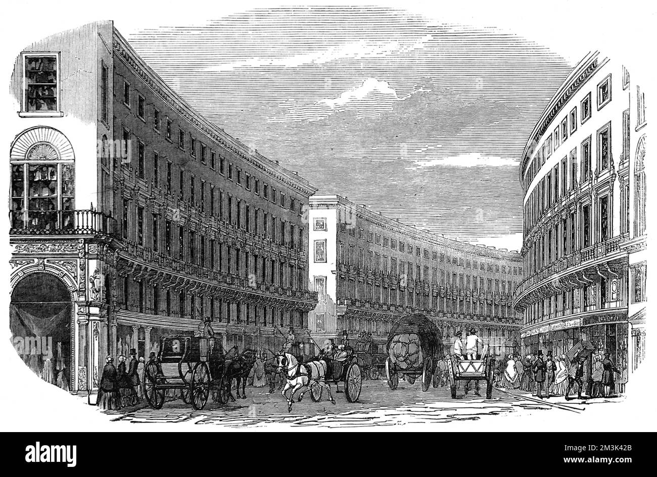 Regent's Quadrant, Londres 1848 Banque D'Images