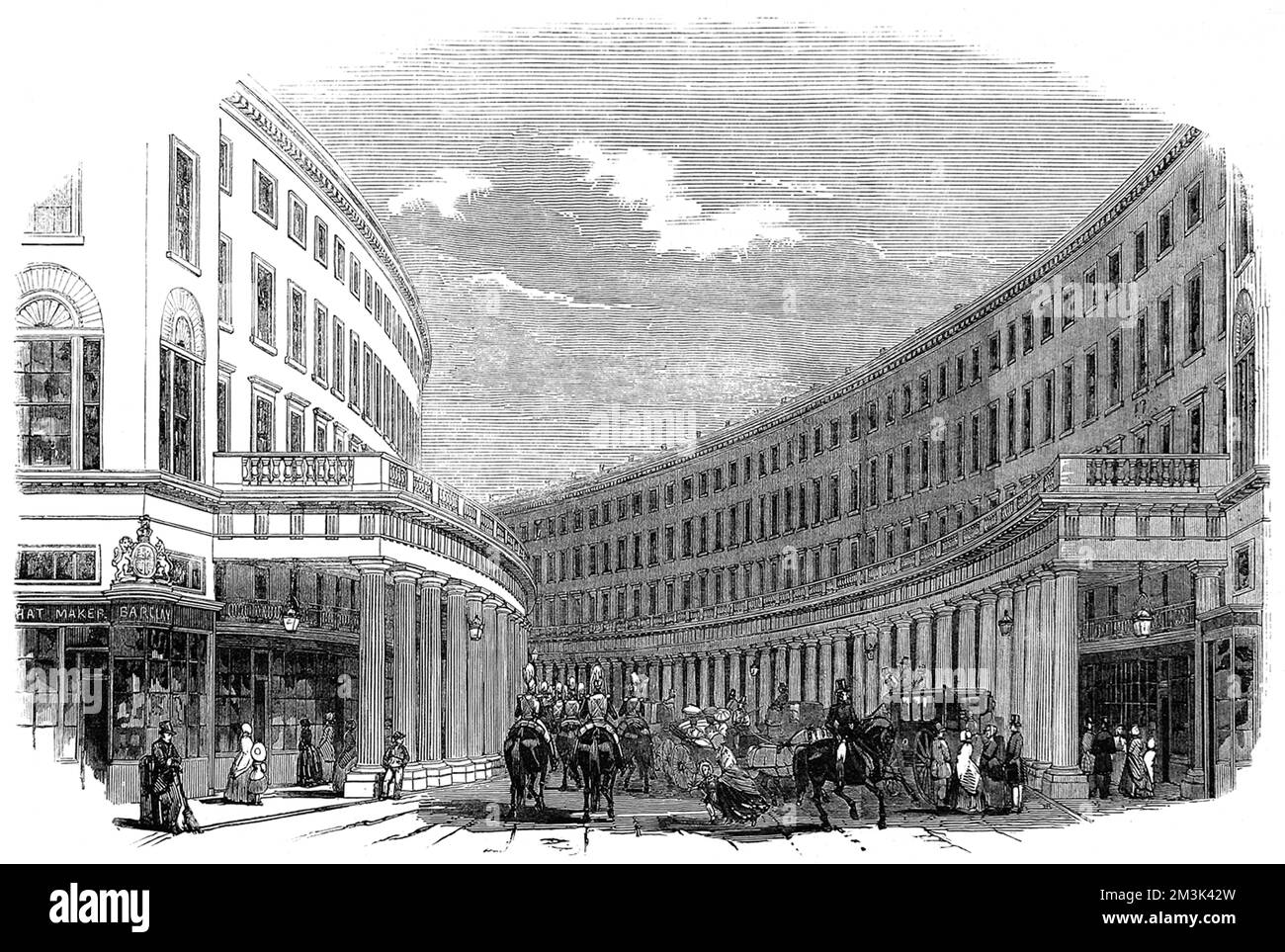 Regent's Quadrant, Londres 1848 Banque D'Images