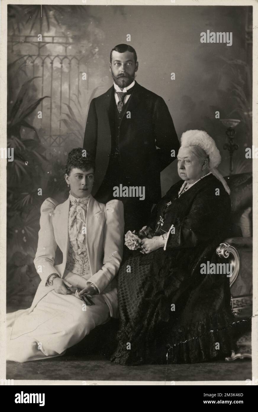 Reine Victoria avec le Roi George et la Reine Mary Banque D'Images