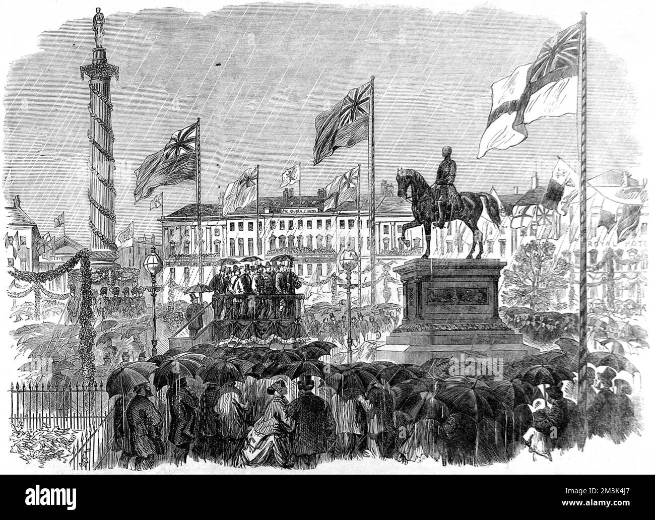 Le duc d'Édimbourg dévoile la statue de feu Princ Banque D'Images